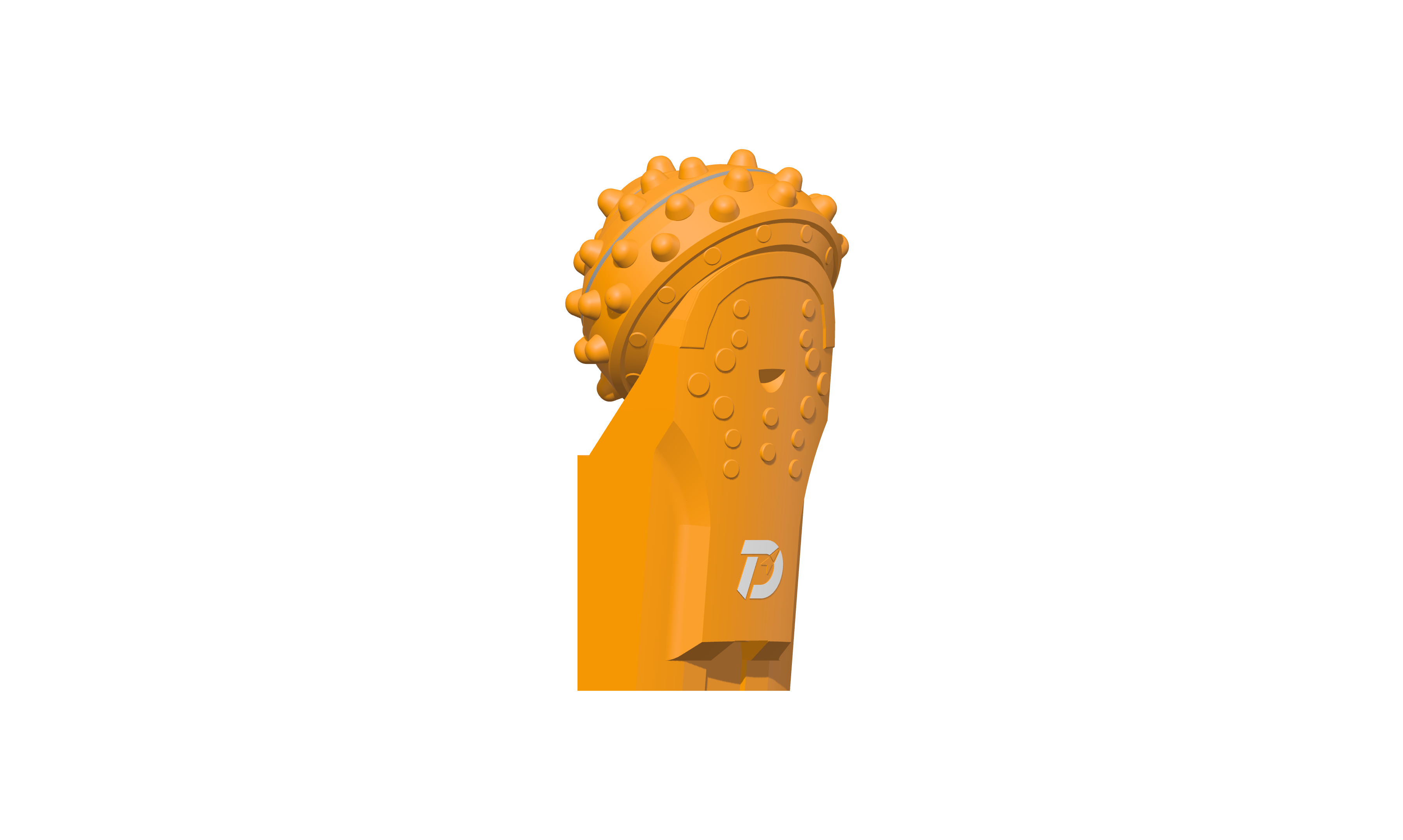 DRILLNOVA MH-1 roller bit render showing the complete cone and leg.