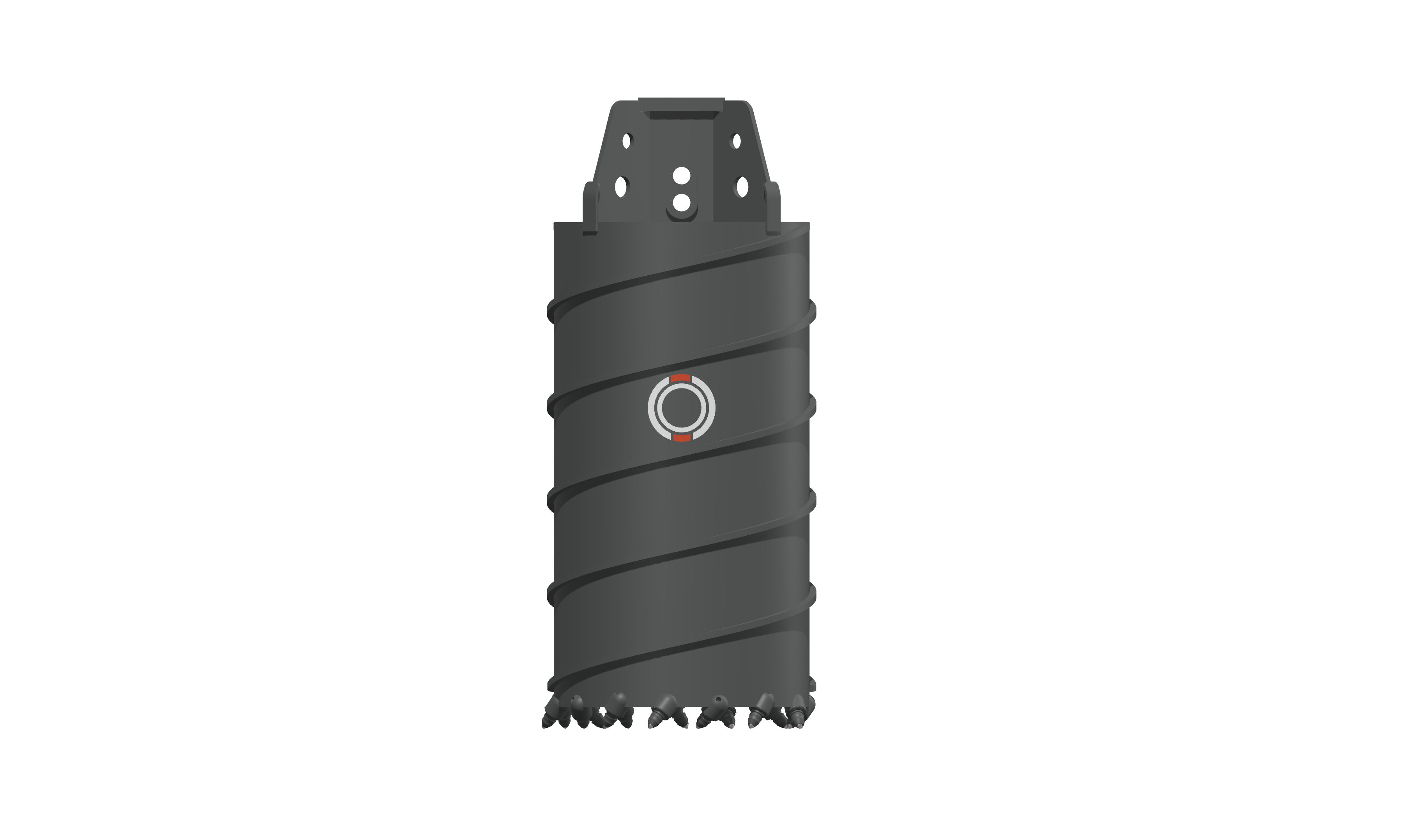 Complete bullet-tooth core-barrel configuration illustration